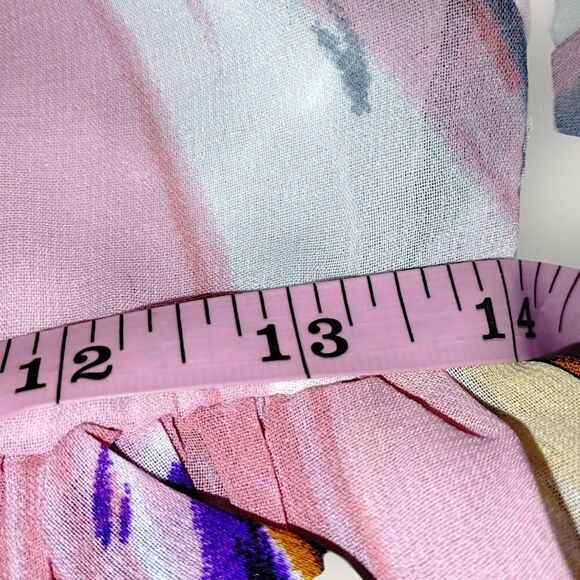 Harpa Womens Dress Sz Large Maxi Pink Blue Sundress  Glamourcore Princesscore - Picture 12 of 13